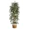 6ft. Artificial Bamboo Tree with Handmade Jute &#x26; Cotton Basket